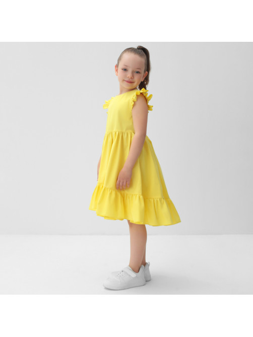 Платье для девочки KAFTAN: Princess, жёлтое, размер 34 (122-128 см)