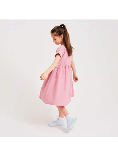 Платье для девочки MINAKU: Cotton Collection, сиреневое, рост 98 см