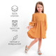 Платье для девочки KAFTAN «Муслин» с длинным рукавом, горчичное, рост 80-86 см
