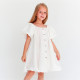 Платье для девочки KAFTAN: Cute, белое, размер 32 (110-116 см)