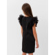 Платье нарядное для девочки MINAKU: PartyDress с крылышками, прямое, чёрное, рост 116-122 см
