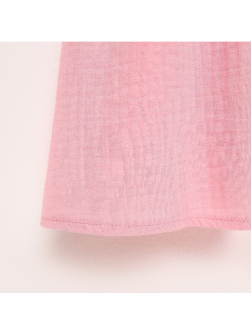 Платье для девочки с рюшами KAFTAN «Муслин», розовое, размер 28 (86-92 см)