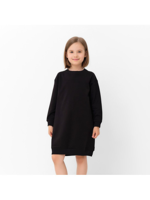 Платье для девочки MINAKU: Casual Collection, прямое, чёрное, рост 122 см