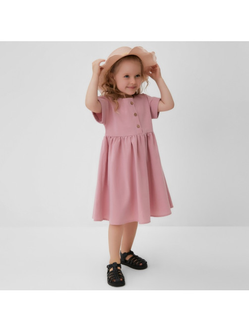 Платье для девочки MINAKU: Cotton Collection, сиреневое, рост 98 см