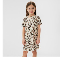 Платье для девочки KAFTAN: Leo love, бежевое, рост 98-104 см