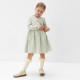 Платье однотонное для девочки MINAKU: Cotton collection, цвет фисташковый, рост 86-92 см