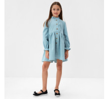 Платье для девочки MINAKU: Casual Collection, голубое, рост 98-104 см