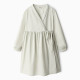 Платье однотонное для девочки MINAKU: Cotton collection, цвет фисташковый, рост 116-122 см