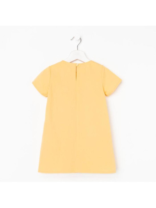 Платье с карманами для девочки KAFTAN: Summer cotton, жёлтое, рост 98-104 см
