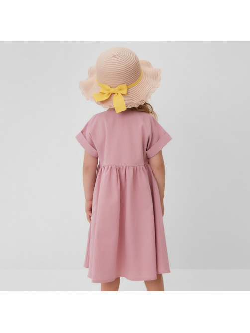 Платье для девочки MINAKU: Cotton Collection, сиреневое, рост 98 см