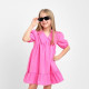 Платье с воротником для девочки KAFTAN: Summer cotton, ярко-розовое, рост 110-116 см