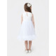 Платье нарядное для девочки MINAKU: PartyDress, белое, рост 110 см