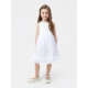 Платье нарядное для девочки MINAKU: PartyDress, белое, рост 110 см
