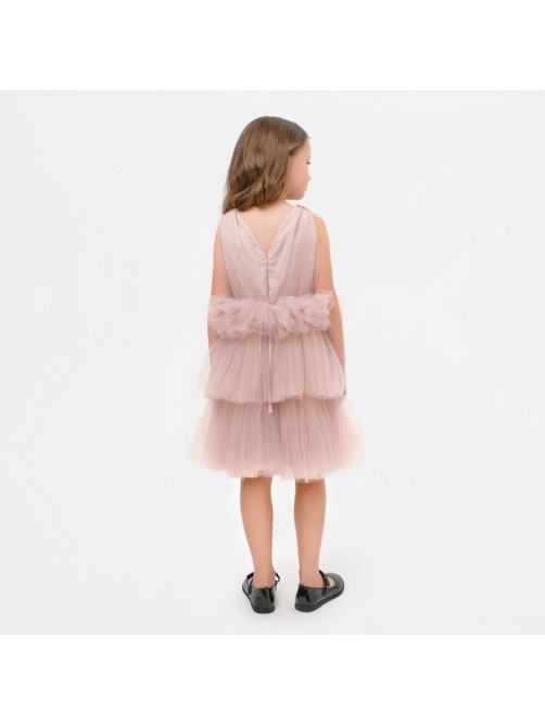 Платье нарядное для девочки KAFTAN, пыльно-розовое, рост 98-104 см