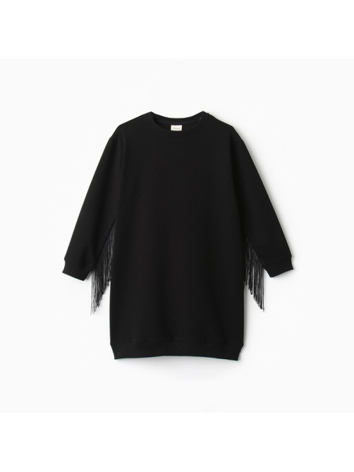 Платье для девочки MINAKU: Casual Collection, прямое, чёрное, рост 122 см