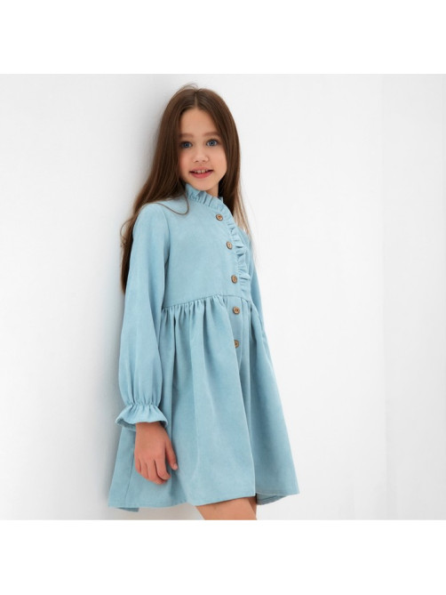 Платье для девочки MINAKU: Casual Collection, голубое, рост 98-104 см