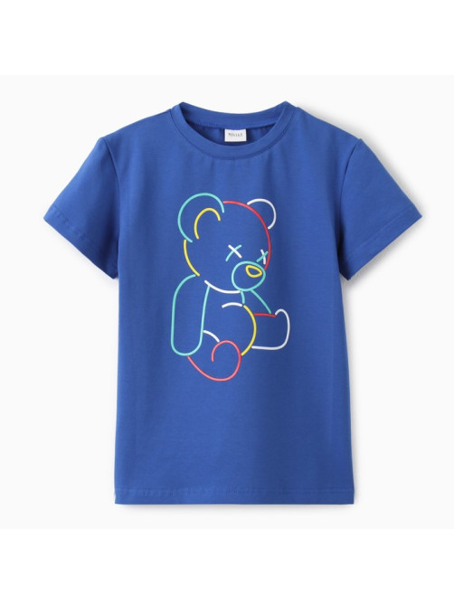 Футболка детская MINAKU: Gummy bear, синяя, рост (92-98 см)