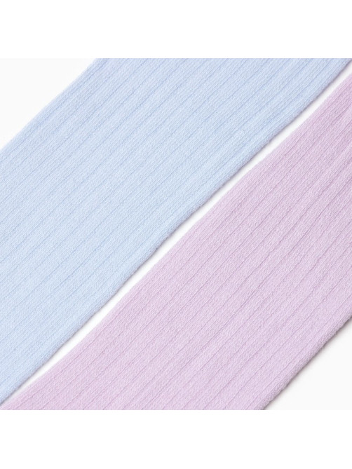 Колготки детские Крошка Я BASIC LINE, набор 2 пары, рост 62-68 см, голубой / сиреневый