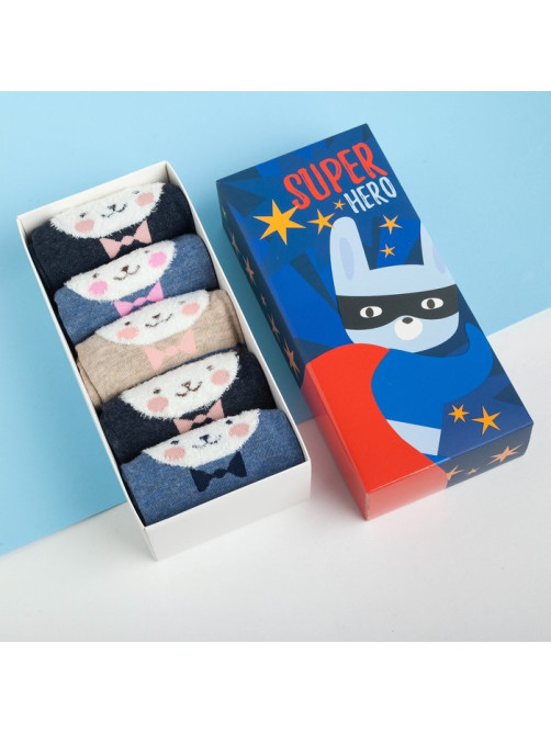 Носки для мальчика KAFTAN: Super hero, набор 5 пар, размер 22-24
