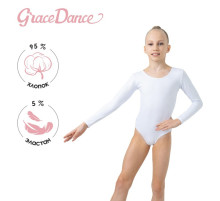 Купальник для гимнастики и танцев Grace Dance, р. 34, белый