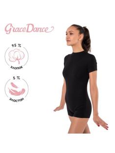 Купальник для гимнастики и танцев Grace Dance, р. 40, чёрный