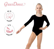 Купальник для гимнастики и танцев Grace Dance, р. 32, чёрный