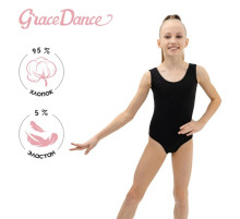 Купальник для гимнастики и танцев Grace Dance, р. 32, чёрный