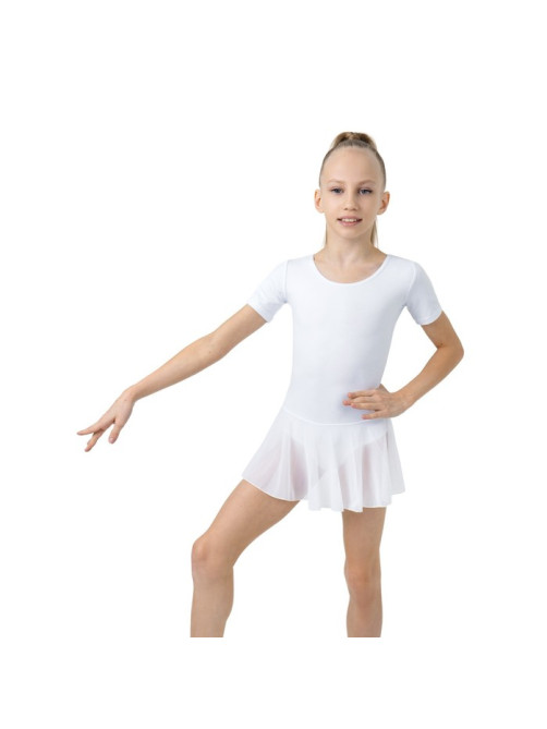 Купальник для гимнастики и танцев Grace Dance, р. 32, белый