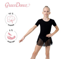 Купальник для гимнастики и танцев Grace Dance, р. 34, чёрный