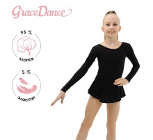 Купальник для гимнастики и танцев Grace Dance, р. 32, чёрный