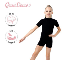 Купальник для гимнастики и танцев Grace Dance, р. 34, чёрный