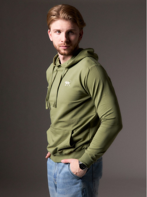 Толстовка мужская с капюшоном MIST Men's casual размер 54, зеленый