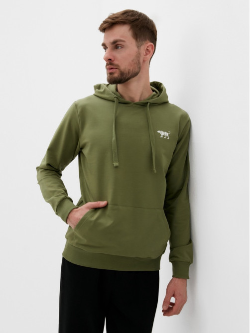 Толстовка мужская с капюшоном MIST Men's casual размер 56, зеленый