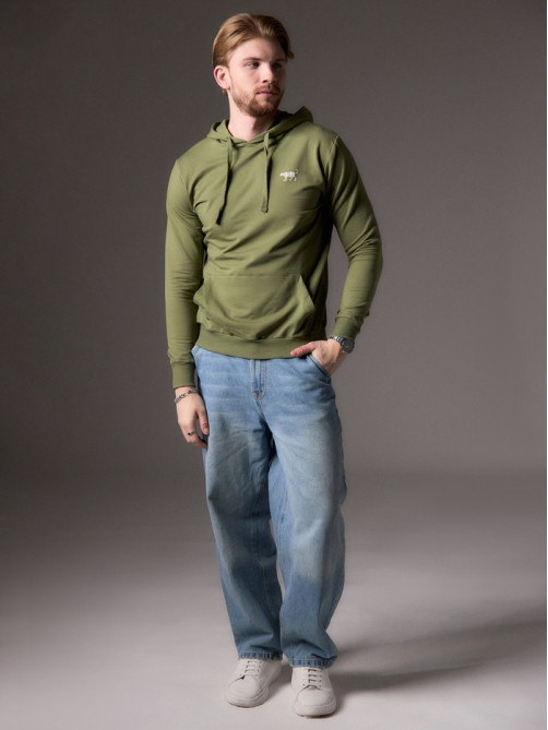 Толстовка мужская с капюшоном MIST Men's casual размер 48, зеленый