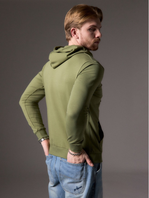 Толстовка мужская с капюшоном MIST Men's casual размер 56, зеленый