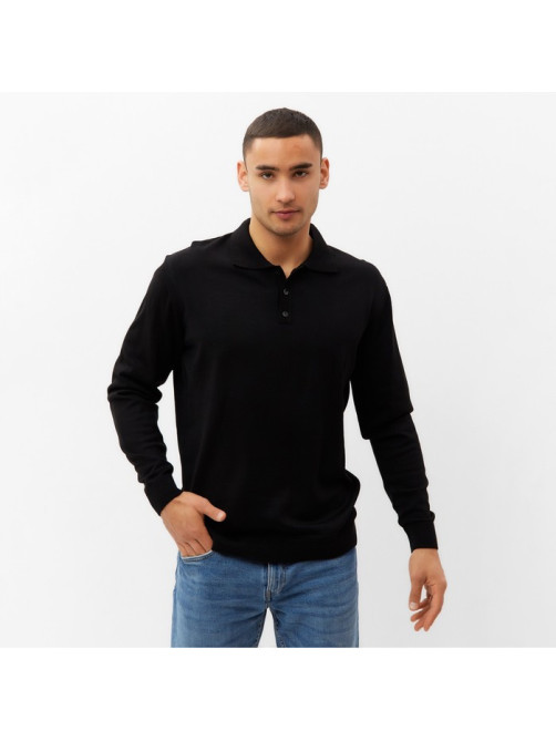 Джемпер поло мужской MINAKU: Knitwear collection, размер 54, чёрный