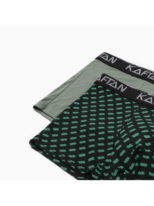 Набор трусов KAFTAN Be Rich, 2 штуки, цвет чёрный, хаки, размер 46