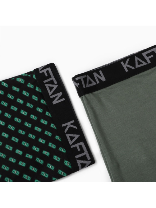 Набор трусов KAFTAN Be Rich, 2 штуки, цвет чёрный, хаки, размер 46