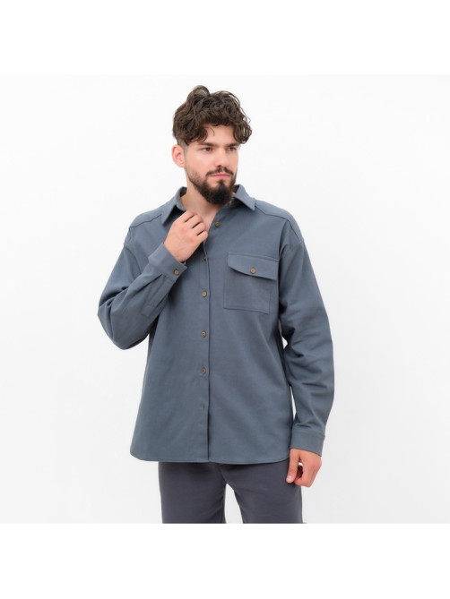 Рубашка мужская MIST oversize размер 48, цвет графитовый