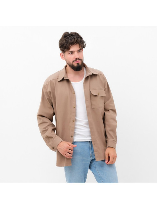 Рубашка мужская MIST oversize размер 52, бежевый