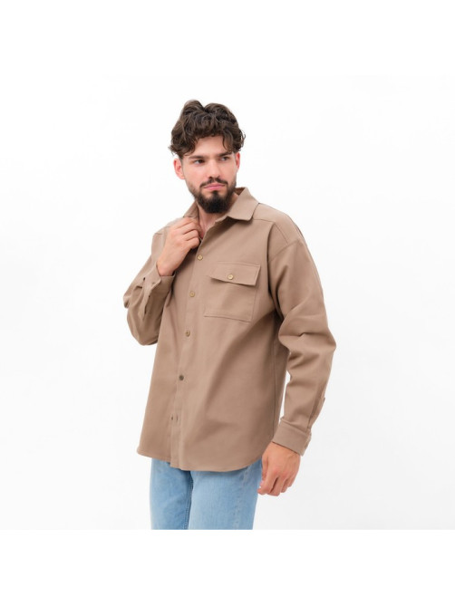 Рубашка мужская MIST oversize размер 56, цвет молочный