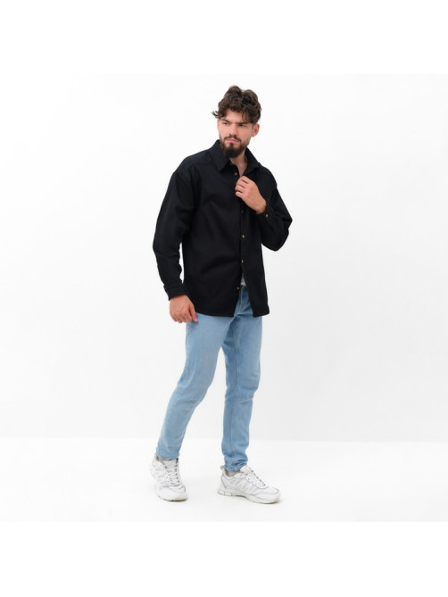 Рубашка мужская MIST oversize размер 52, чёрная