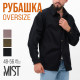 Рубашка мужская MIST oversize размер 54, чёрная