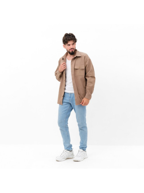 Рубашка мужская MIST oversize размер 56, цвет молочный