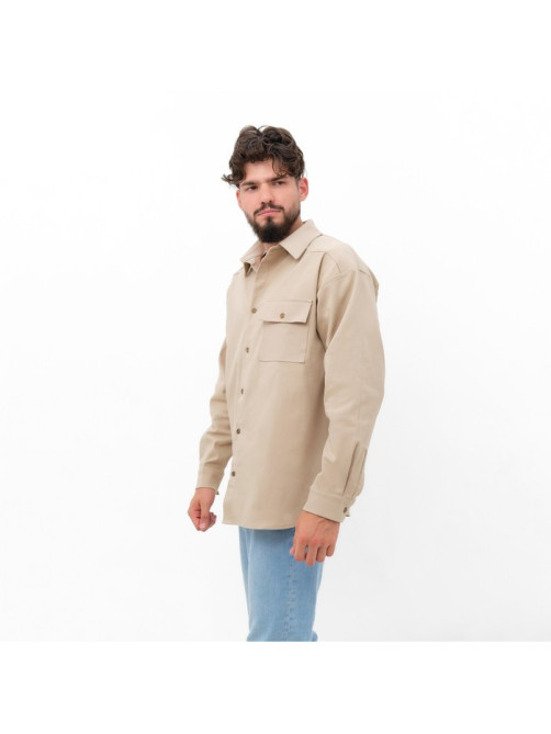 Рубашка мужская MIST oversize размер 52, цвет молочный