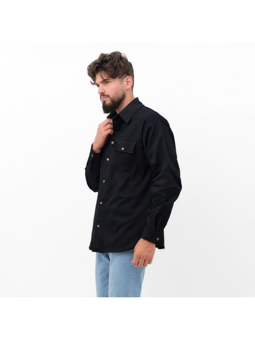 Рубашка мужская MIST oversize размер 54, чёрная