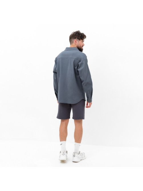 Рубашка мужская MIST oversize размер 52, цвет графитовый