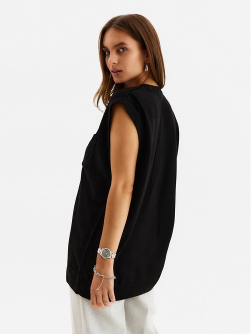 Жилет MINAKU: Knitwear collection цвет черный, размер 44