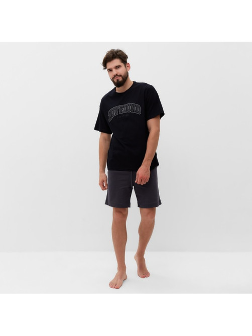 Пижама мужская KAFTAN Not found, размер 56, серая, чёрная