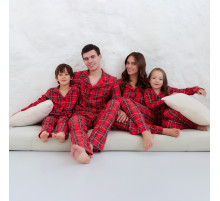 Пижама мужская (рубашка, брюки) KAFTAN «Клетка», размер 48